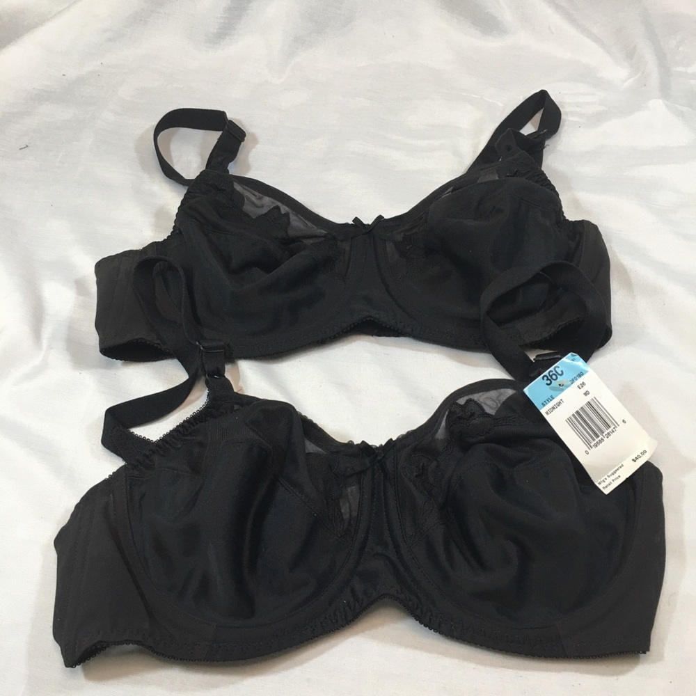 Women's Bali Flower Bali Black Bras